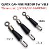 5pcs Carp Fishing Quick Change Feeder Swivels Method Feeder Fishing Accessories Swivel Snaps For Carp Fishing Tackle Connector