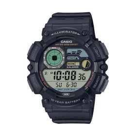 Casio Men's Large-Case Fishing Timer Digital Watch, Black - WS-1500H-1AV