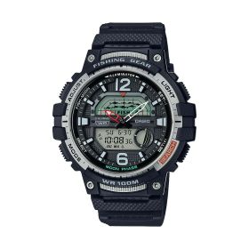 Casio Fishing Timer and Moon Graph Analog-Digital Watch, Black