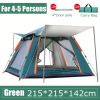 4-5 Person Camping Tent Outdoor Foldable Waterproof Tent with 2 Mosquito Nets Windows Carrying Bag for Hiking Climbing Adventure Fishing