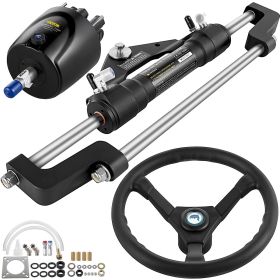 VEVOR Hydraulic Steering Kit 300HP, Hydraulic Boat Steering Kit Helm Pump