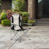 Medium Camping Chair Fishing Chair Folding Chair Black  white 36*23*41in