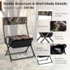 Foldable Patio Chair with Storage Pocket Backrest for Camping Hiking