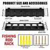 Fishing Rod Rack Vertical Holder Horizontal Wall Mount Boat Pole Stand Storage