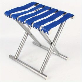 1pc Durable Folding Stool; Portable Stool For Camping Fishing; Fishing Accessories (Color: Blue)