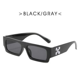 New Black/white Rectangle Sunglasses Man Driving Shades Male Sun Glasses Brand Designer Fishing Travel Vintage Oculos De Sol (Lenses Color: black)