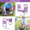 Widen Garden Kneeler and Seat Bench Folding Garden Workseat with EVA Foam Kneeling Pad and Dual Pouch