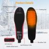 Heated Insoles Electric Heated Foot Warmer 3000mAh Rechargeable Battery Powered Trimmable Heated Shoe Insoles for Men Women Hunting Skiing Fishing