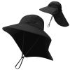 Fishing Sun Hat UV Protection Neck Cover Sun Protect Cap Wide Brim Neck Flap Fishing Cap For Travel Camping Hiking Boating